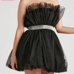 Belle Tulle Rhinestone Short Dress
